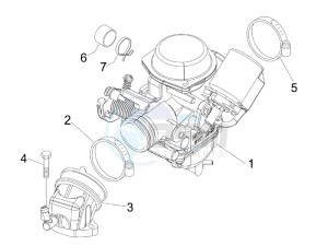 Runner 125 VX 4t e3 (UK) UK drawing Carburettor assembly - Union pipe