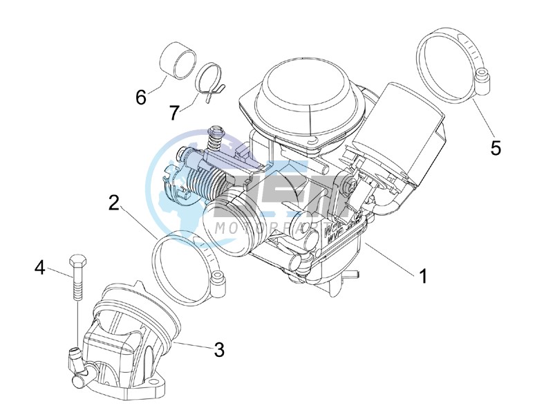 Carburettor assembly - Union pipe