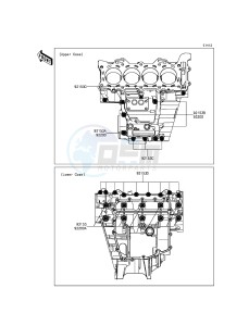 NINJA_ZX-6R ZX636EEF FR GB XX (EU ME A(FRICA) drawing Crankcase Bolt Pattern