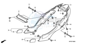 CBR125RW9 U / WH drawing SIDE COVER