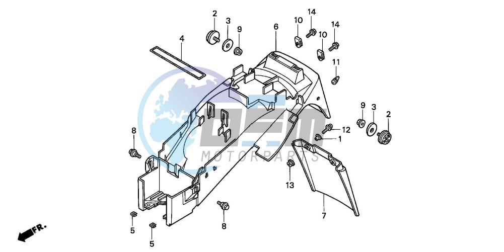 REAR FENDER (VFR750FR/FS/FT/FV)