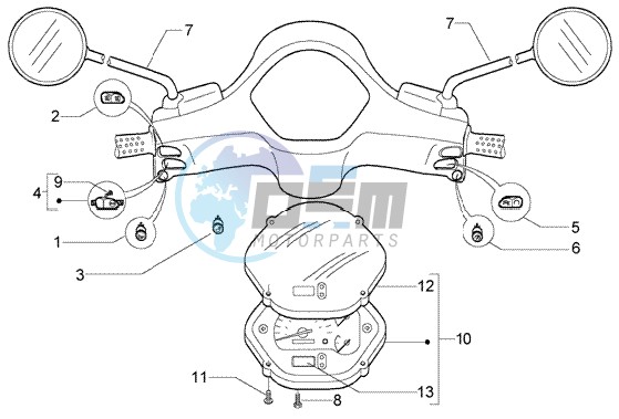 Electrical device-speedometers kms.