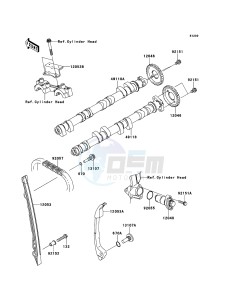 Z1000 ABS ZR1000EDFA FR XX (EU ME A(FRICA) drawing Camshaft(s)/Tensioner