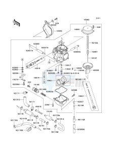 KVF 400 D [PRAIRIE 400] (D1-D4) [PRAIRIE 400] drawing CARBURETOR