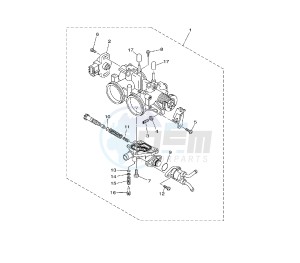 XP T-MAX BLACK MAX-NIGHT MAX 500 drawing THROTTLE BODY