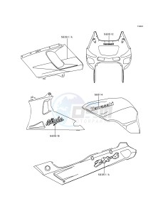 ZX 600 E [NINJA ZX-6] (E4-E6) [NINJA ZX-6] drawing DECALS-- RED- --- ZX600-E4- -