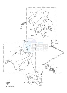 FZ8-S FZ8 FAZER 800 (42PA 42PE) drawing SEAT