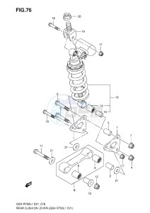 GSX-R750 drawing REAR CUSHION LEVER