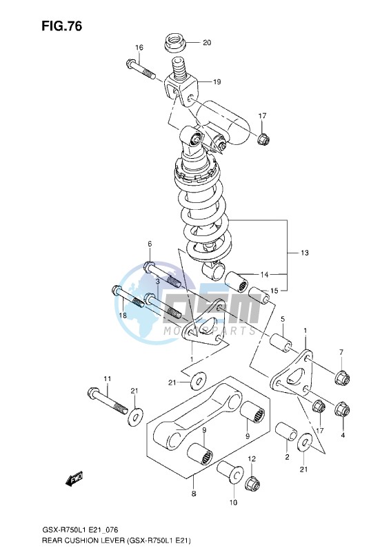 REAR CUSHION LEVER