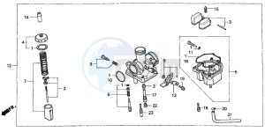 CG125 drawing CARBURETOR (2)