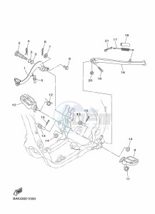 WR250F (BAKD) drawing STAND & FOOTREST