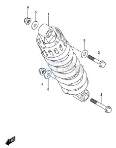 GSX-250RA drawing REAR SHOCK ABSORBER