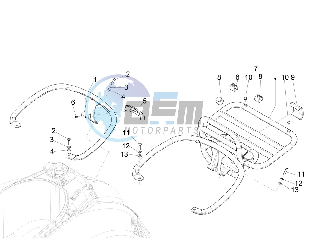 Rear luggage rack