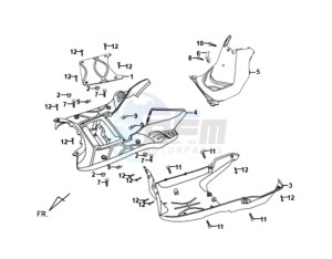 SYMPLY 50 drawing FOOTREST / FRAME COWLING