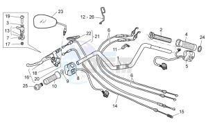 California Vintage 1100 drawing Handlebar - Controls