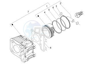 Liberty 125 4t Sport e3 drawing Cylinder-piston-wrist pin unit