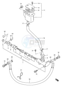 GSX750F (E4) drawing REAR MASTER CYLINDER