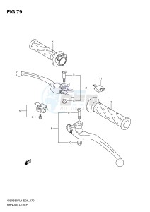 GSX650F (E21) Katana drawing HANDLE LEVER (GSX650FUL1 E21)