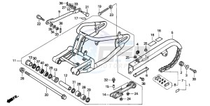 VT600CD drawing SWINGARM