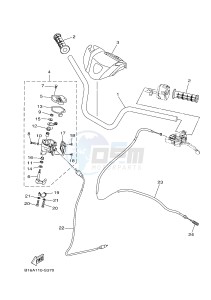 YFM700FWB YFM70KDXH KODIAK 700 (B16F) drawing STEERING HANDLE & CABLE