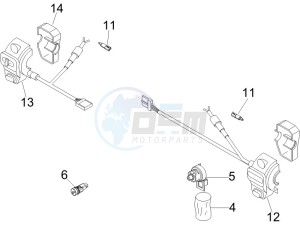 GTV 125 4T (Euro 3) UK drawing Selectors - Switches - Buttons