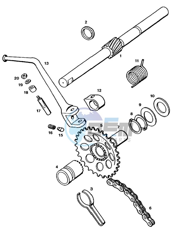 Strarter mechanism kickstarter