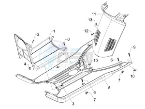 NRG 50 power DT serie speciale (D) Germany drawing Central cover - Footrests