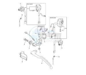 WR F 450 drawing HANDLE SWITCH AND LEVER