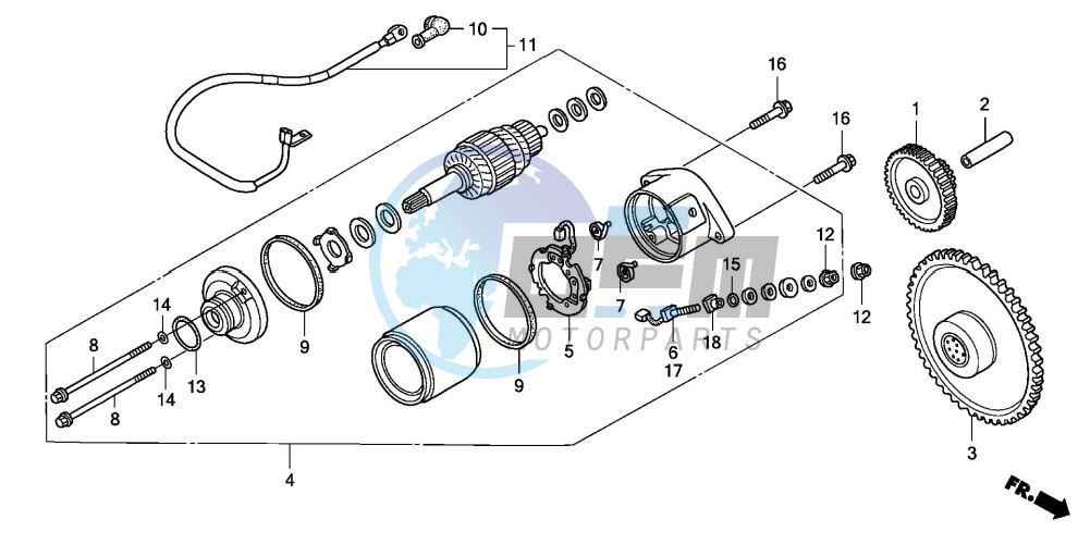 STARTING MOTOR (FES1253-5)(FES1503-5)