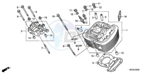 VT750CA9 Europe Direct - (ED / MME) drawing FRONT CYLINDER HEAD