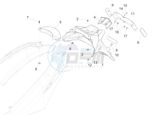 Fly 150 4T 3V ie (USA) drawing Rear cover - Splash guard