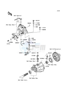 MULE_600 KAF400BEF EU drawing Gear Change Mechanism