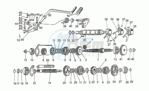 Strada 750 drawing Gear box