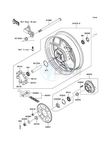 VERSYS KLE650B9F GB XX (EU ME A(FRICA) drawing Rear Hub