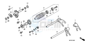 CB1000RA UK - (E / MPH) drawing GEARSHIFT DRUM