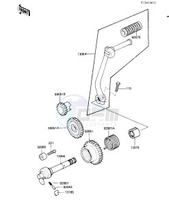 KD 80 M [KD80] (M8) [KD80] drawing KICKSTARTER MECHANISM