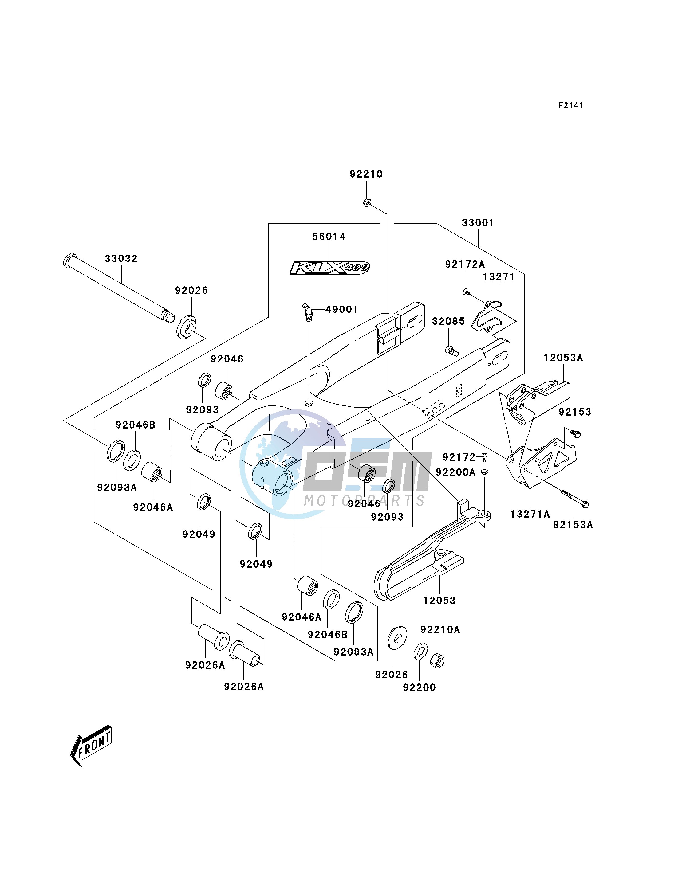 SWINGARM-- KLX400-B1- -