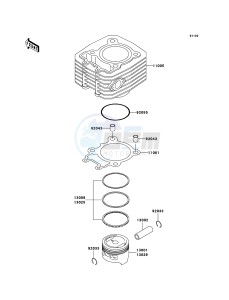 KLF250 KLF250A8F EU GB drawing Cylinder/Piston(s)