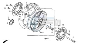 CBF600NA drawing FRONT WHEEL