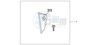 CBR1000RAA Australia - (U / ABS) drawing FAIRING SCUFF PAD