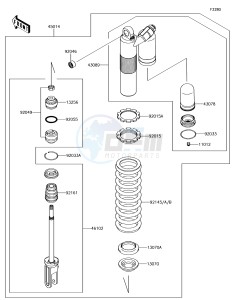 KLX450R KLX450AJF EU drawing Shock Absorber(s)