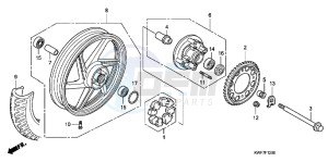 CBF125MB drawing REAR WHEEL