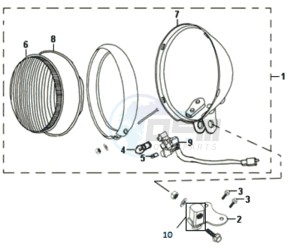 ALLO 50 45 KMH drawing HEADLAMP CPL