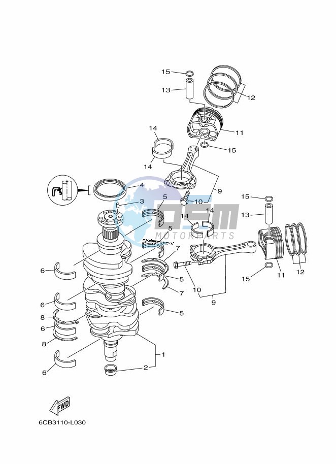 CRANKSHAFT--PISTON