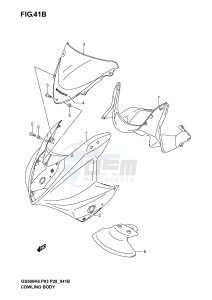 GS500 (P3) drawing COWLING BODY (GS500FK5)