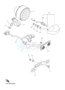 XVS950CU XV950R XV950 R-SPEC (2DX7) drawing TAILLIGHT