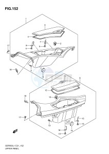 GSF650 (E21) Bandit drawing UPPER PANEL (GSF650SUL1 E21)