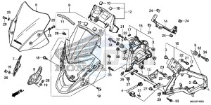 VFR1200XC drawing UPPER COWL