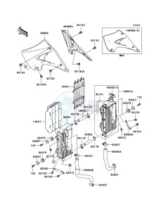 KX250 KX250R6F EU drawing Radiator