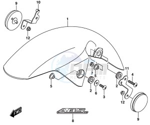 GSX-R125 drawing FRONT FENDER (GSX-R125RL)